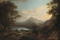 View of Loch Lomond, with figures in the foreground - Alexander Nasmyth