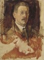 Self portrait in a tie - Alexander Ignatious Roche