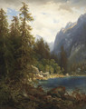 Paysage de montagne avec lac, 1854 - Alexandre Calame