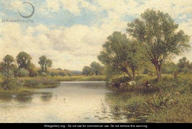 Cattle watering - Alfred Glendening