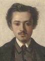 Portrait of Francesco Coppola Castaldo, bust-length, in a black coat and white collar - Alfonso Simonetti