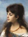 Portrait of a young girl 3 - Alexei Alexeivich Harlamoff