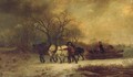 Loggers in a winter landscape - Alexis de Leeuw