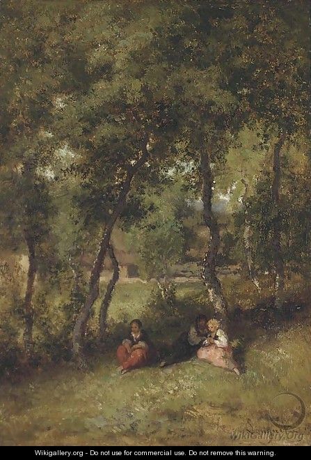 A rest in the shade - Alexandre Marie Longuet