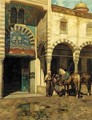 A Rest Outside of the Mosque - Alberto Pasini