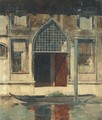 A Gondola before a Venetian Palazzo - Alberto Pasini