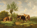 Bulls fighting - Albertus Verhoesen