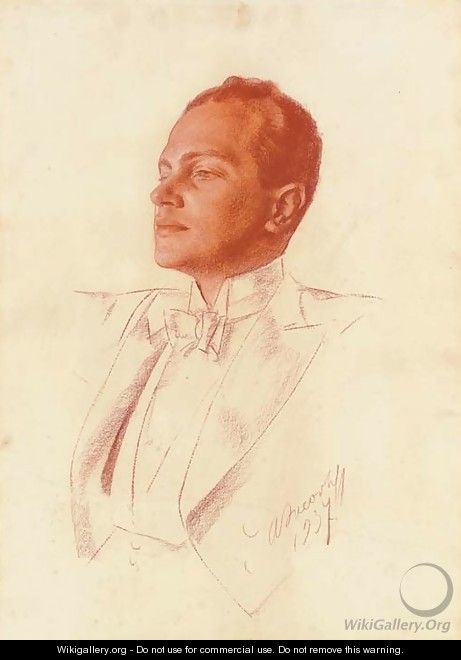 Portrait of Prokofiev - Aleksandr Evgen
