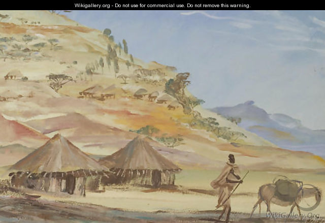 Etude des villages Ethiopiens, Abyssinie - Aleksandr Evgen