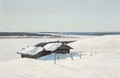Snowy landscape - Alexandr Alekseevich Borisov