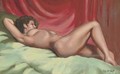 Nude reclining on a couch - Arthur A. Dixon