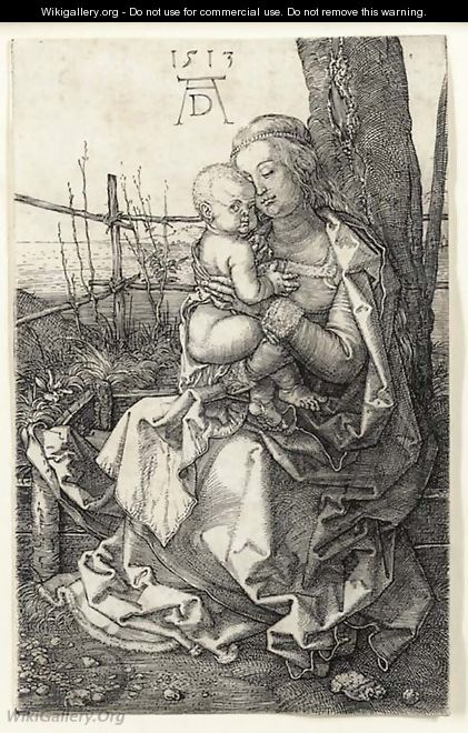 The Virgin and Child seated by a Tree - Albrecht Durer