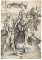 Lady on Horseback and Lansquenet 2 - Albrecht Durer