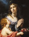 A Female Saint with a putto - Alessandro Rosi