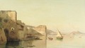 A view on Palazzo d'Anna and the bay of Naples, the Vesuvius in the distance - Alessandro la Volpe