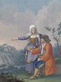 A gentleman and his wife in a landscape - Alessandro D'Anna