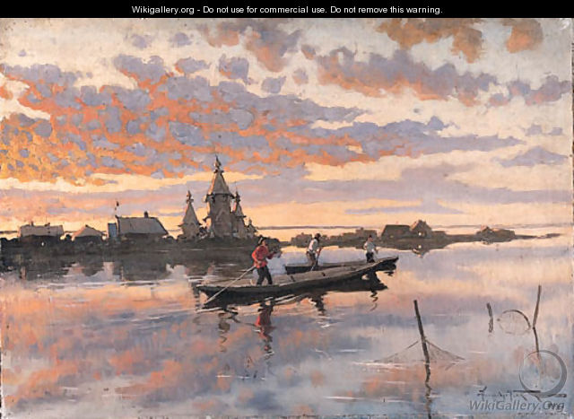 Riverscape - Aleksandr Vladimirovich Makovsky