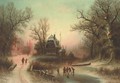 Figures in a winter landscape - Albert Bredow