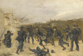 French soldiers storming a town - Albert Bligny