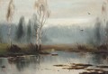 Silver Birches by the Marshes - Albert Nikolaivich Benua