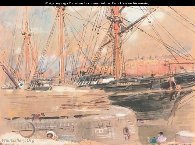 Bristol docks - Albert Goodwin