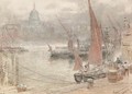 View of St Paul's Cathedral from the South Bank of the Thames - Albert Goodwin