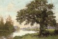 River landscape - Albert Gabriel Rigolot