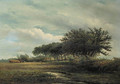 Peasants harvesting in a summer landscape - Albert Jurardus van Prooijen
