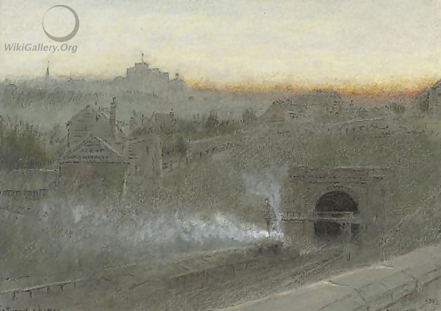 The tunnel, Lewes - Albert Goodwin