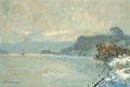 Neige aAA  La Bouille (un bateau aAA  vapeur en amont) - Albert Lebourg