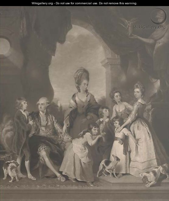 George Duke of Marlborough, and Family, by Charles Turner - (after) Sir Joshua Reynolds