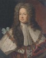 Portrait of King George I (1660-1727), half-length, in garter robes, in a feigned oval - Sir Godfrey Kneller