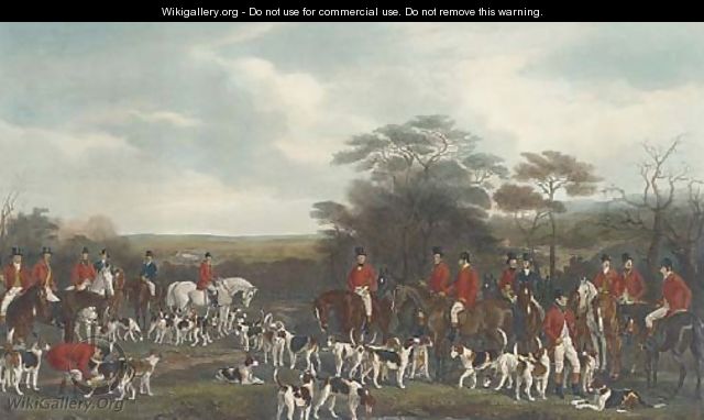 Sir Richard Sutton and the Quorn Hounds (Siltzer 130), by F. Bromley - (after) Sir Francis Grant