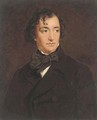Portrait of Benjamin Disraeli (1804-1881), Earl of Beaconsfield, quarter-length, in a black jacket - (after) Sir Francis Grant