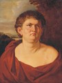 Portrait of Emperor Nero, half-length, in a red toga, a landscape beyond - (after) Sir Peter Paul Rubens
