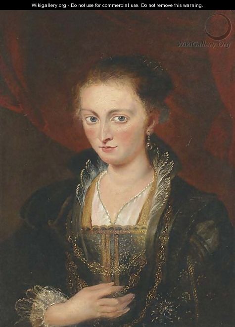 Portrait of a lady - (after) Sir Peter Paul Rubens