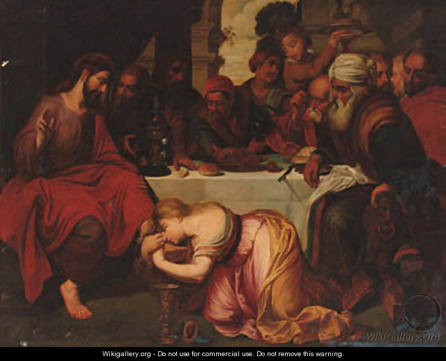 Christ in the House of Simon the Pharisee - (after) Sir Peter Paul Rubens