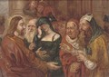 Christ and the woman taken in adultery - (after) Sir Peter Paul Rubens