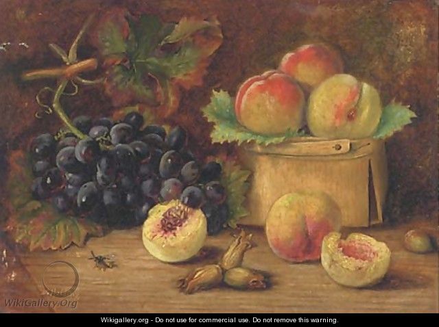 Peaches and grapes - Agnes Louise Holding