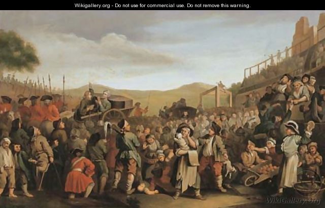 The Execution of Thom Idle at Tyburn - (after) William Hogarth