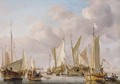 Dutch yachts and vessels preparing to sail - Willem van de, the Younger Velde