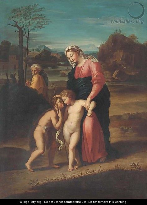 The Holy Family in a landscape - Raphael
