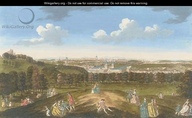 A View of London and Westminster from one Tree Hill - (after) Peter Tillemans And John Bowles