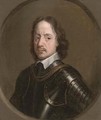 Portrait of Oliver Cromwell (1599-1658), bust-length, in armour, feigned oval - (after) Robert Walker