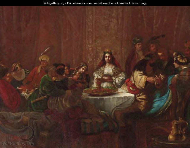 The wedding feast of Samson - Rembrandt Van Rijn