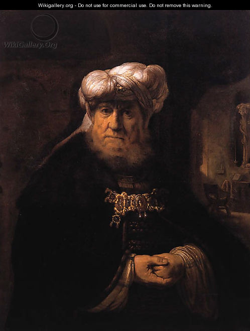 A man in oriental dress - Rembrandt Van Rijn