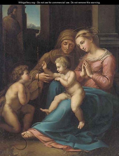 The Virgin and Child with the Infant Saint John the Baptist and Saint Elizabeth - Raphael