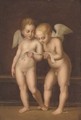 Two putti reading - Raphael