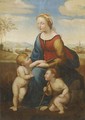 The Madonna and Child with the Infant Saint John the Baptist in a landscape La belle Jardiniere - Raphael