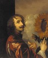 Self-portrait with a sunflower - Sir Anthony Van Dyck